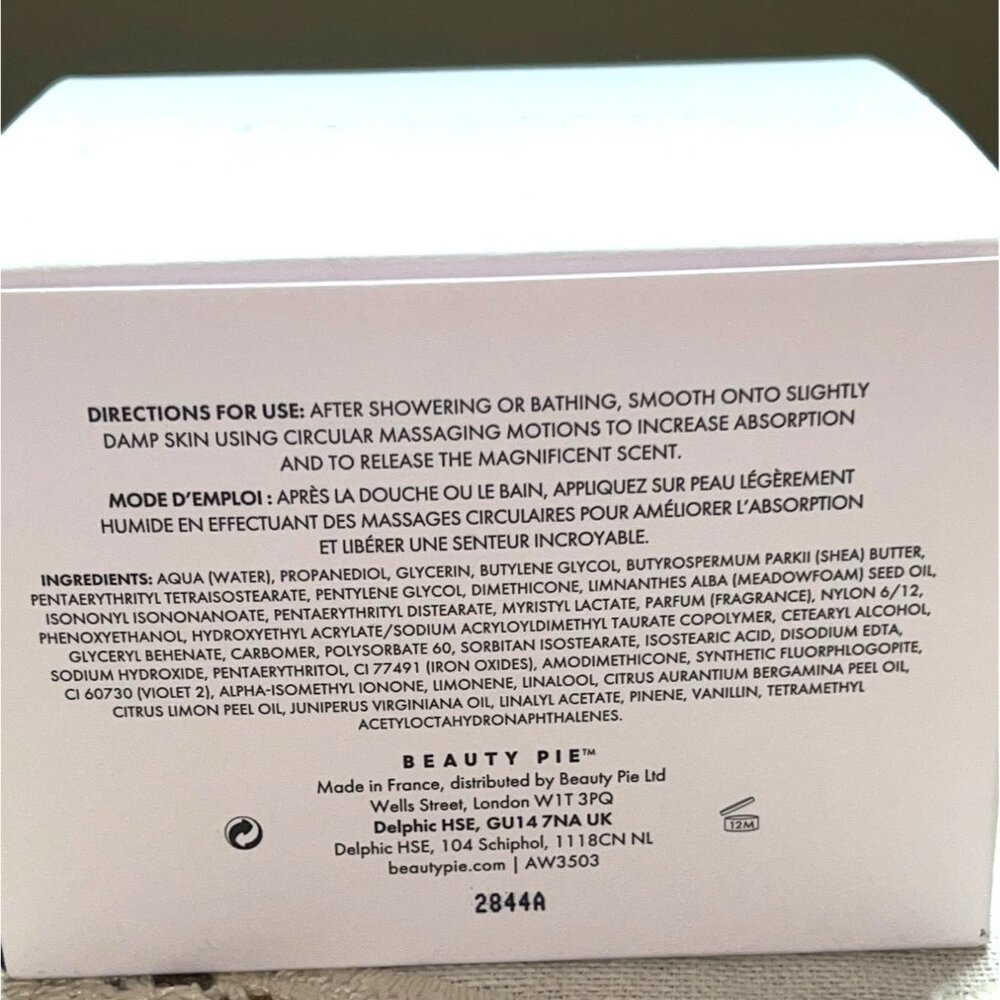 Orris Florentina Body Cream 180 ml 6 oz Jar Beauty Pie NIB Perfume Shea Cozy New - Picture 12 of 12